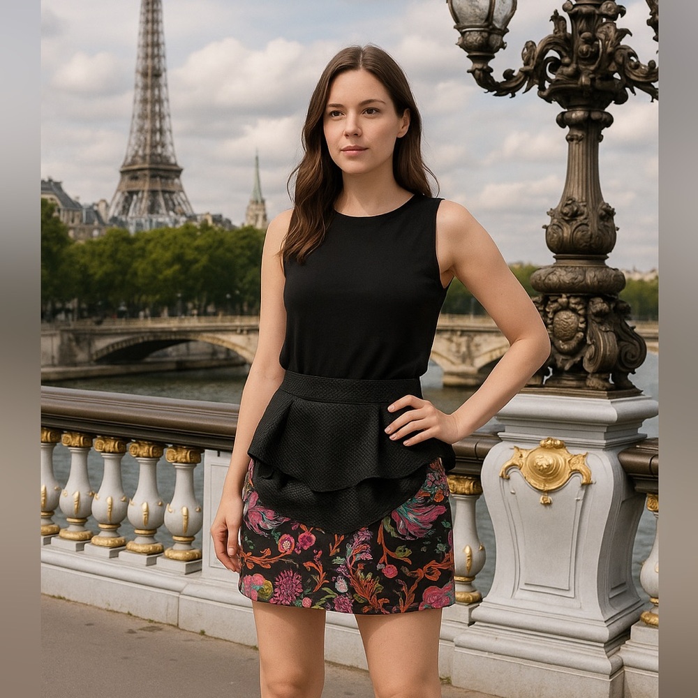 english rose floral mini skirt new July sale